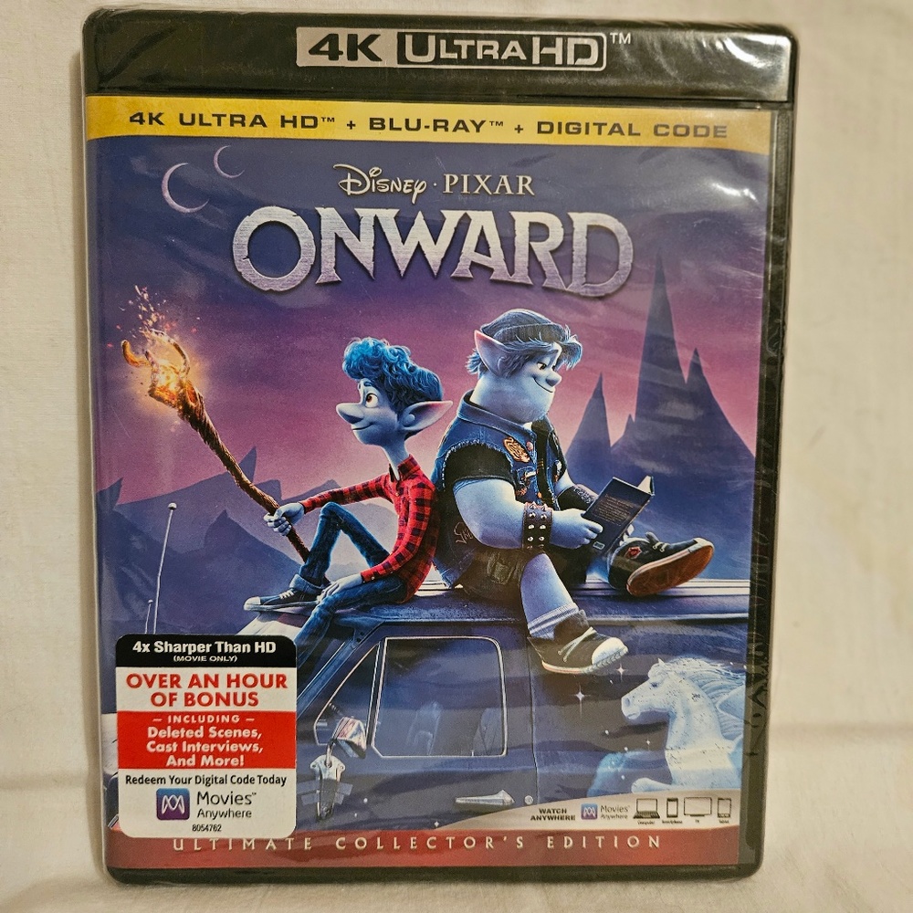 Disney Pixar ONWARD 4K Ultra HD + Blu-Ray + Digital Code